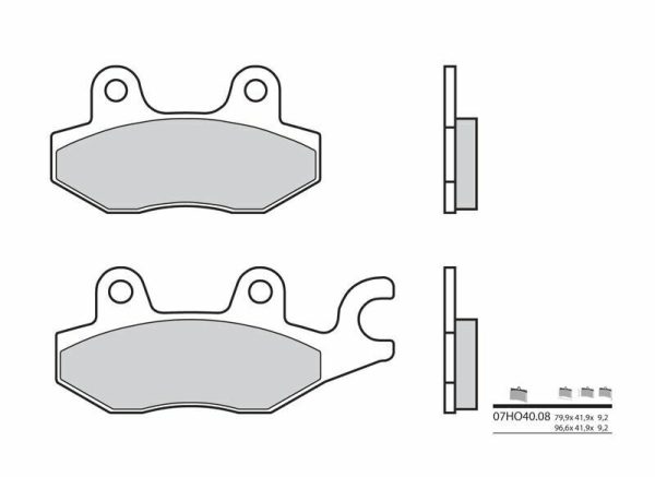 BREMBO Street Carbon Ceramic Brake pads - 07HO4008