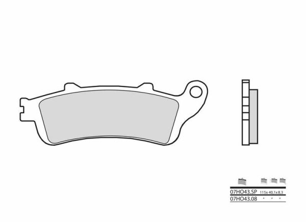 BREMBO Street Sintered Metal Brake pads - 07HO43SP