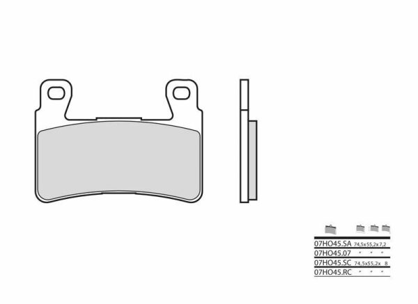 BREMBO Street Sintered Metal Brake pads - 07HO45SA