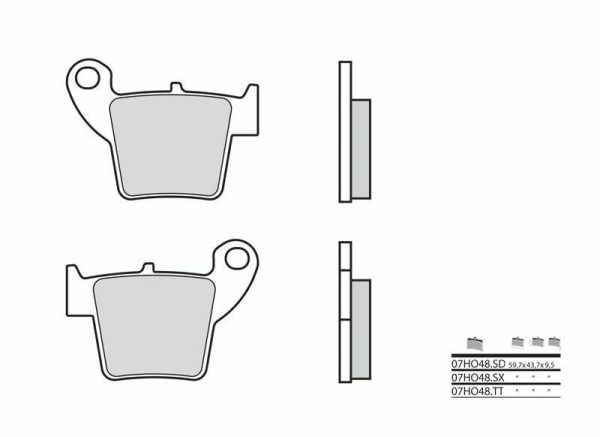 BREMBO Off-Road Sintered Metal Brake pads - 07HO48SD