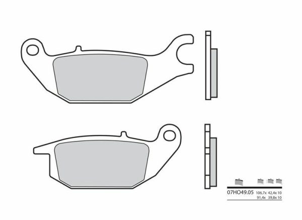 BREMBO Street Carbon Ceramic Brake pads - 07HO4905