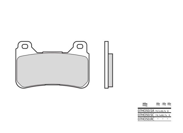 BREMBO Street Sintered Metal Brake pads - 07HO50LA