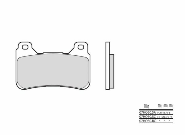 BREMBO Competition Carbon Ceramic Brake pads - 07HO50RC