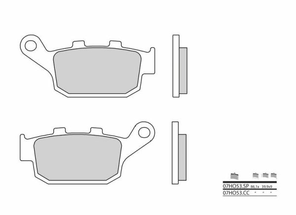 BREMBO Street Carbon Ceramic Brake pads - 07HO53CC