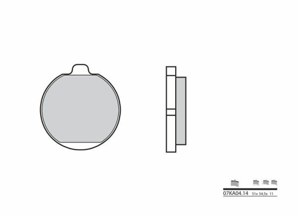 BREMBO Street Carbon Ceramic Brake pads - 07KA0414