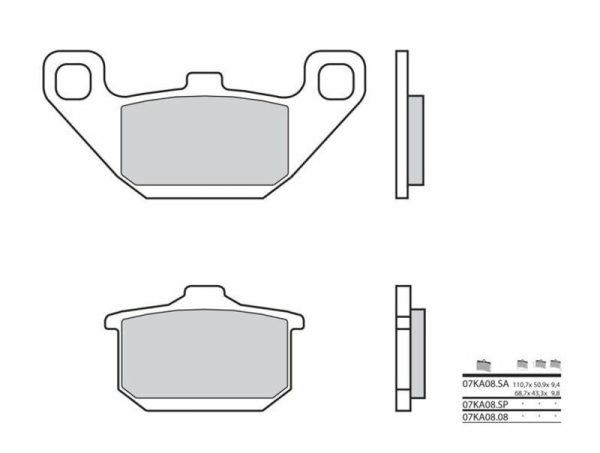 BREMBO Street Carbon Ceramic Brake pads - 07KA0808