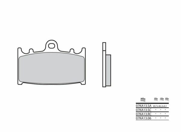 BREMBO Street Carbon Ceramic Brake pads - 07KA1306