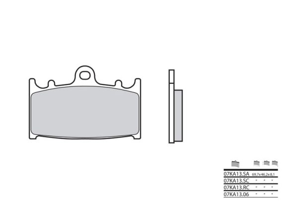 BREMBO Street Sintered Metal Brake pads - 07KA13LA