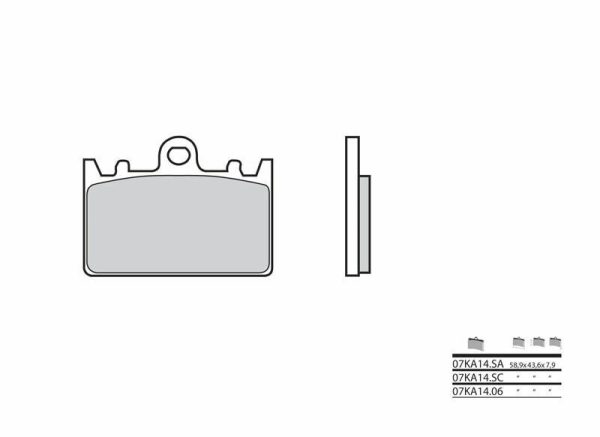 BREMBO Street Sintered Metal Brake pads - 07KA14SA