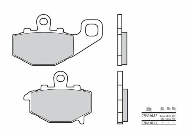 BREMBO Street Sintered Metal Brake pads - 07KA16SP