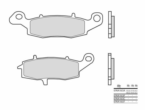 BREMBO Street Carbon Ceramic Brake pads - 07KA1807