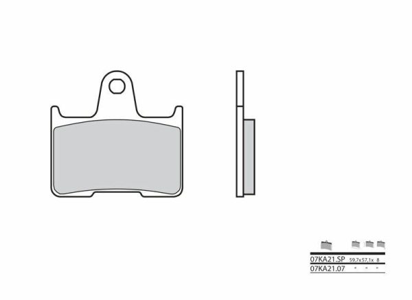 BREMBO Street Carbon Ceramic Brake pads - 07KA2107