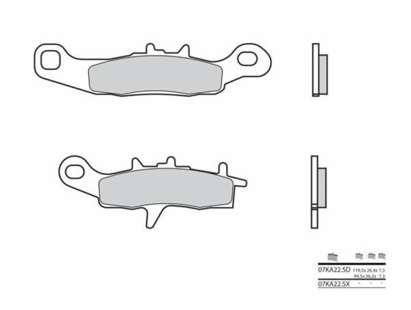 BREMBO Off-Road Sintered Metal Brake pads - 07KA22SD