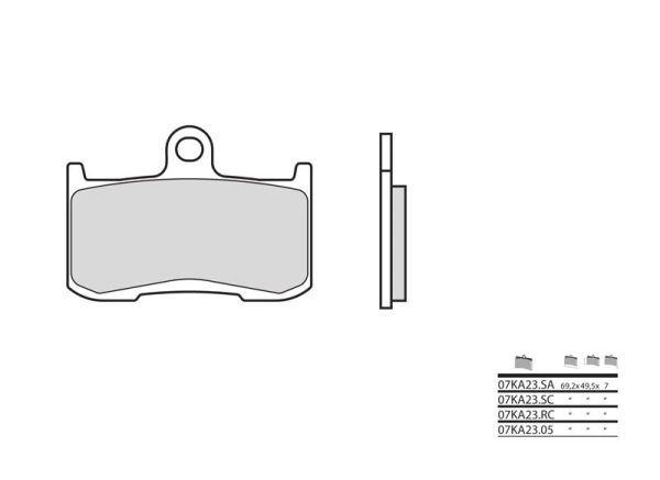 BREMBO Street Sintered Metal Brake pads - 07KA23LA