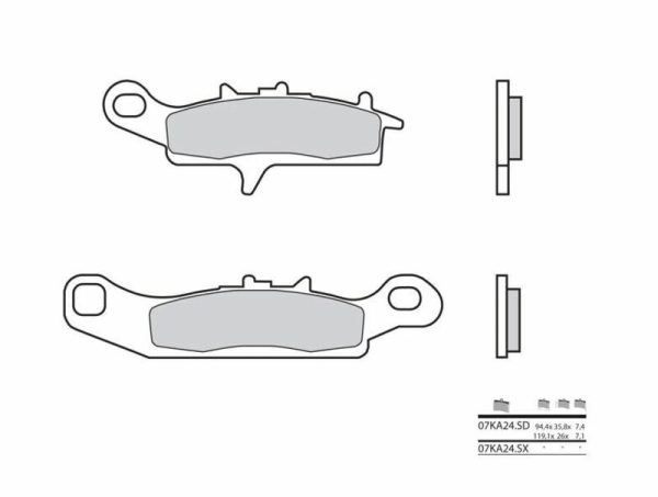 BREMBO Off-Road Sintered Metal Brake pads - 07KA24SD