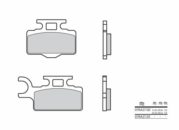 BREMBO Off-Road Sintered Metal Brake pads - 07KA27SD