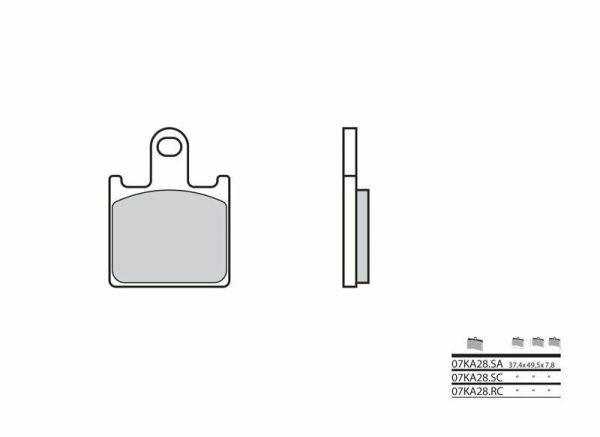 BREMBO Competition Carbon Ceramic Brake pads - 07KA28RC