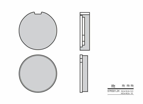 BREMBO Street Carbon Ceramic Brake pads - 07KS0124