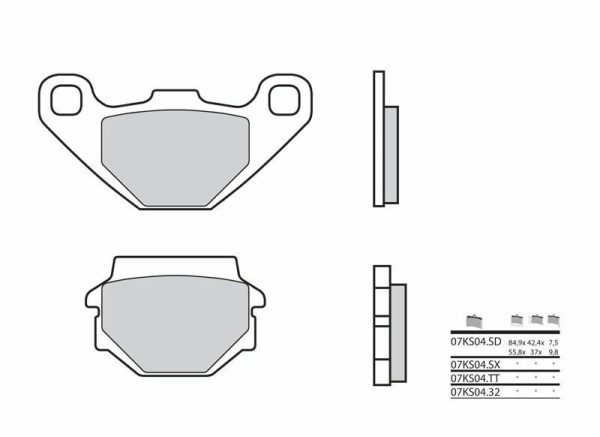 BREMBO Street Carbon Ceramic Brake pads - 07KS0432