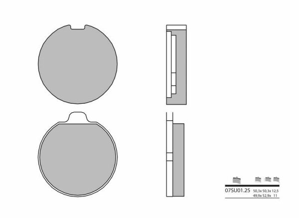 BREMBO Street Carbon Ceramic Brake pads - 07SU0125