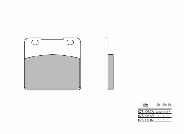 BREMBO Street Carbon Ceramic Brake pads - 07SU0607