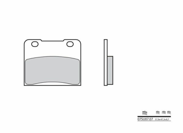 BREMBO Street Carbon Ceramic Brake pads - 07SU0707