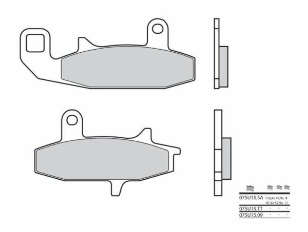 BREMBO Street Carbon Ceramic Brake pads - 07SU1509