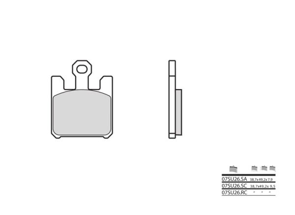 BREMBO Street Sintered Metal Brake pads - 07SU26LA