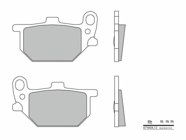 BREMBO Street Carbon Ceramic Brake pads - 07YA0413