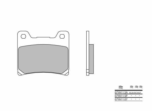 BREMBO Street Carbon Ceramic Brake pads - 07YA1107