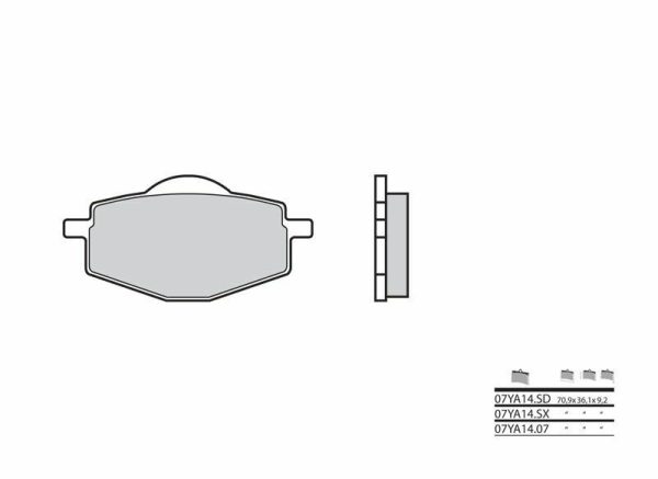 BREMBO Off-Road Sintered Metal Brake pads - 07YA14SX