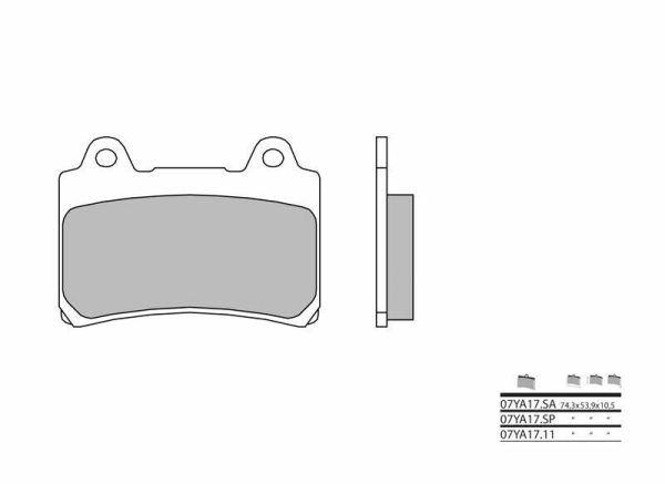 BREMBO Street Sintered Metal Brake pads - 07YA17SA