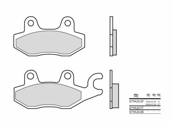 BREMBO Street Carbon Ceramic Brake pads - 07YA2008