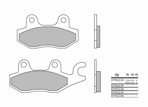 BREMBO Street Carbon Ceramic Brake pads - 07YA2206