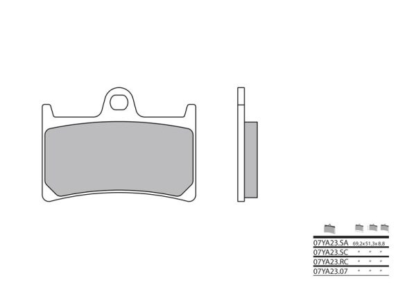 BREMBO Street Sintered Metal Brake pads - 07YA23LA