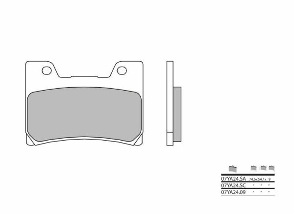 BREMBO Street Carbon Ceramic Brake pads - 07YA2409