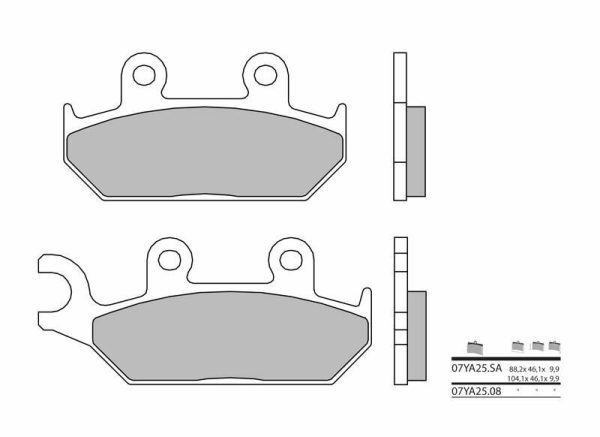 BREMBO Street Sintered Metal Brake pads - 07YA25SA