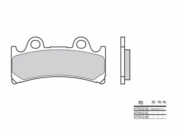 BREMBO Street Sintered Metal Brake pads - 07YA32SA