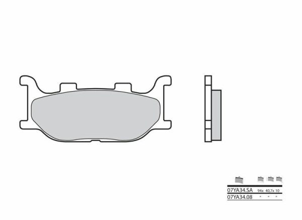 BREMBO Street Carbon Ceramic Brake pads - 07YA3408