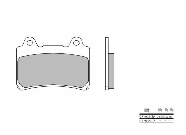 BREMBO Street Carbon Ceramic Brake pads - 07YA3507