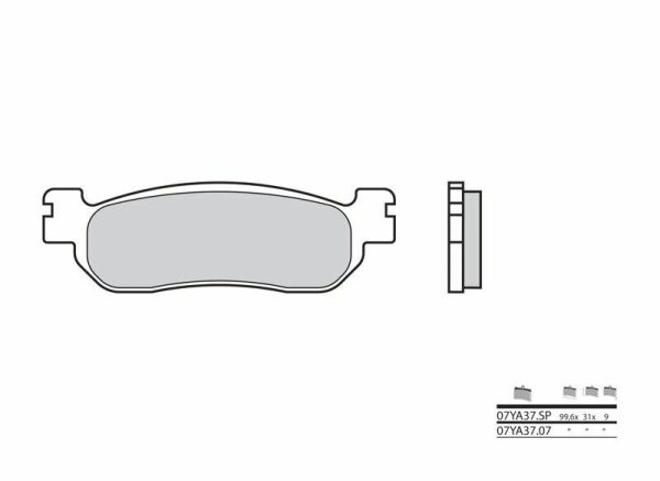 BREMBO Street Carbon Ceramic Brake pads - 07YA3707