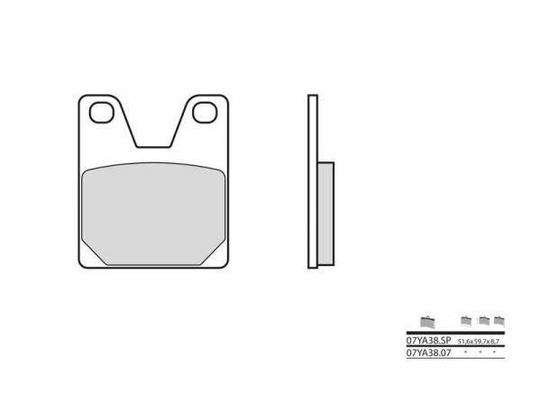 BREMBO Street Sintered Metal Brake pads - 07YA38SP