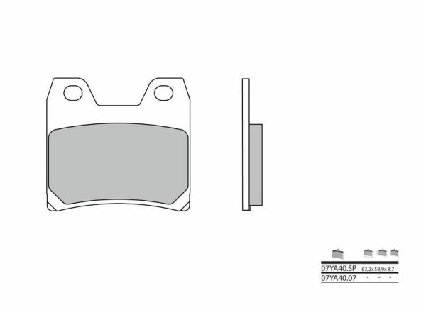 BREMBO Street Sintered Metal Brake pads - 07YA40SP