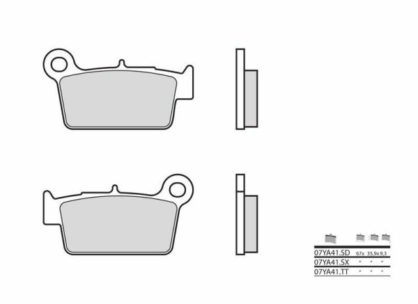 BREMBO Off-Road Sintered Metal Brake pads - 07YA41SD