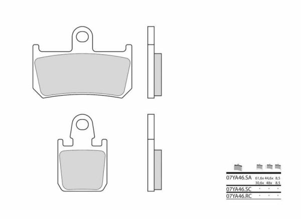 BREMBO Competition Carbon Ceramic Brake pads - 07YA46RC