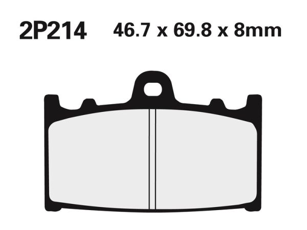 NISSIN Street Semi-Metallic Brake pads - 2P-214NS