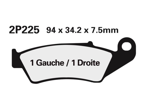 NISSIN Off-Road Semi-Metallic Brake pads - 2P-225GS