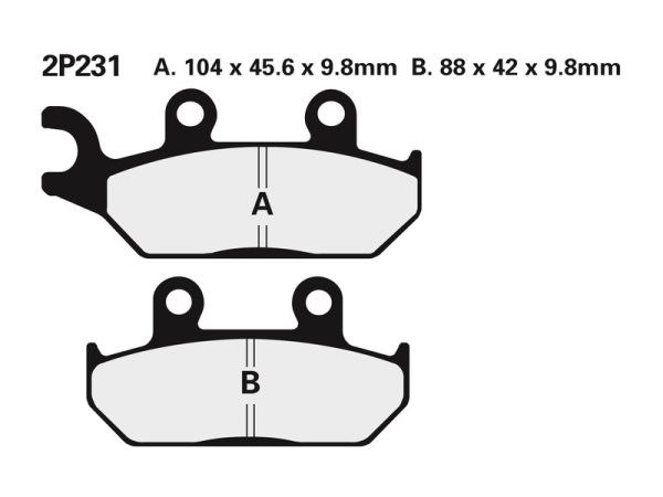 NISSIN Off-Road Semi-Metallic Brake pads - 2P-231GS