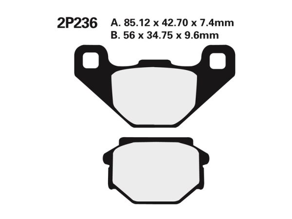 NISSIN Street Semi-Metallic Brake pads - 2P-236NS