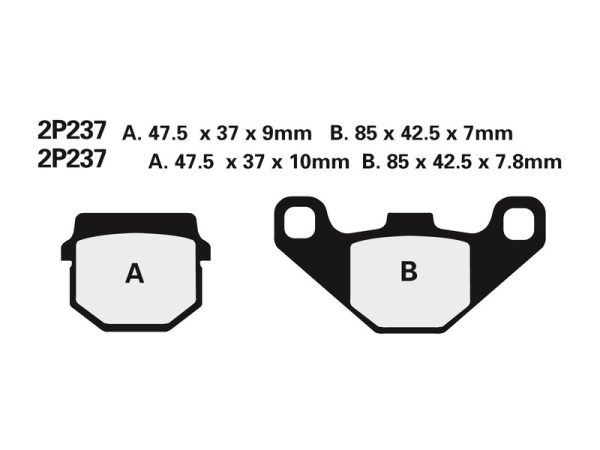 NISSIN Off-Road Semi-Metallic Brake pads - 2P-237GS